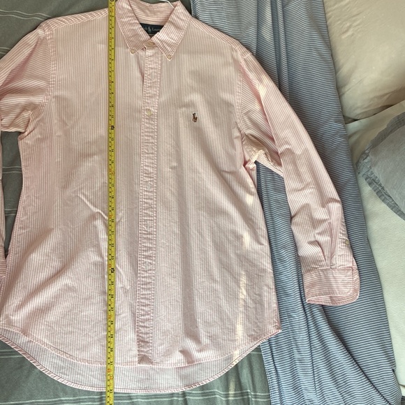 Polo Ralph Lauren - pink/white seersucker dress shirt - Picture 13 of 14